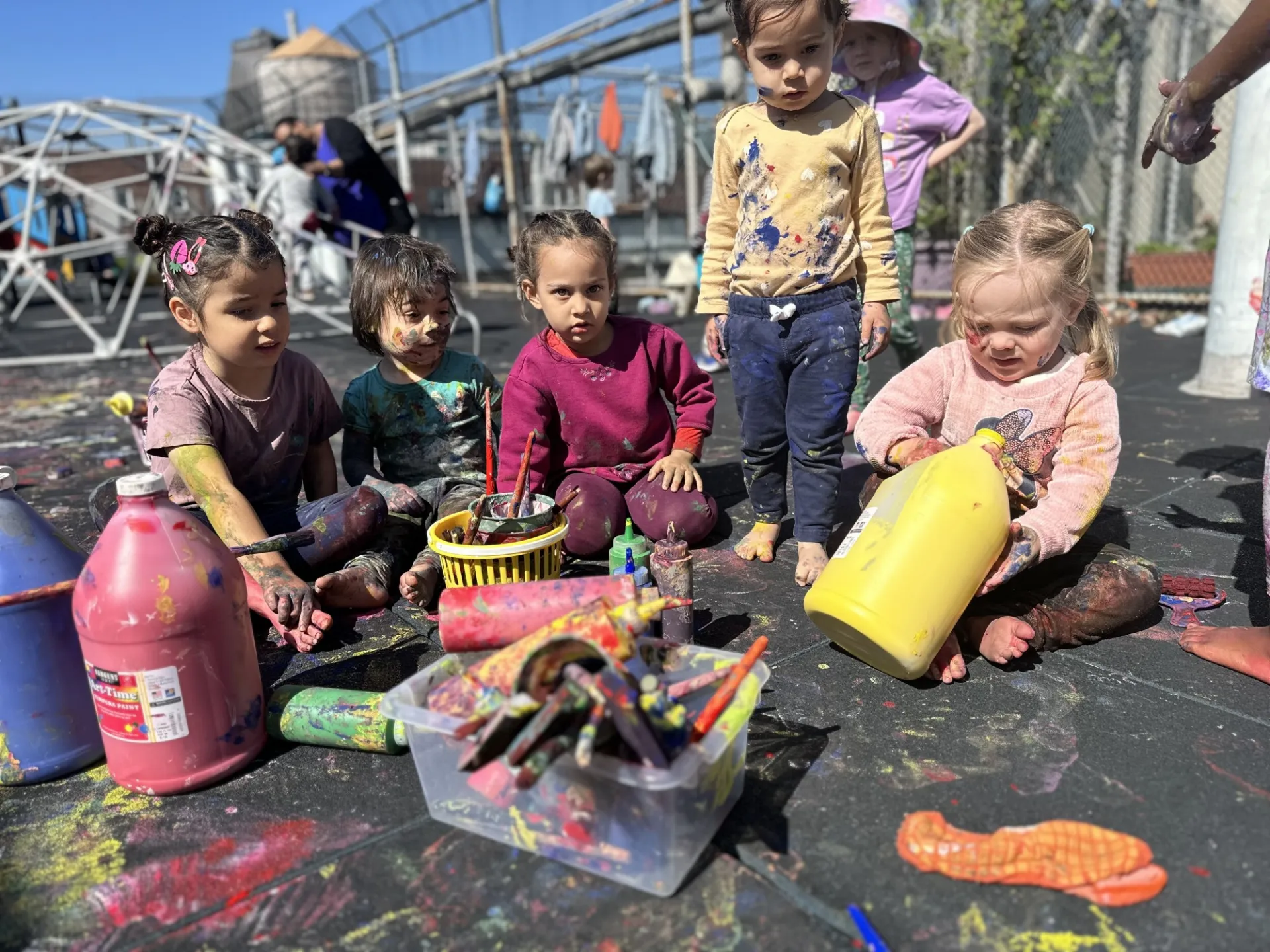 Painting on the roof!