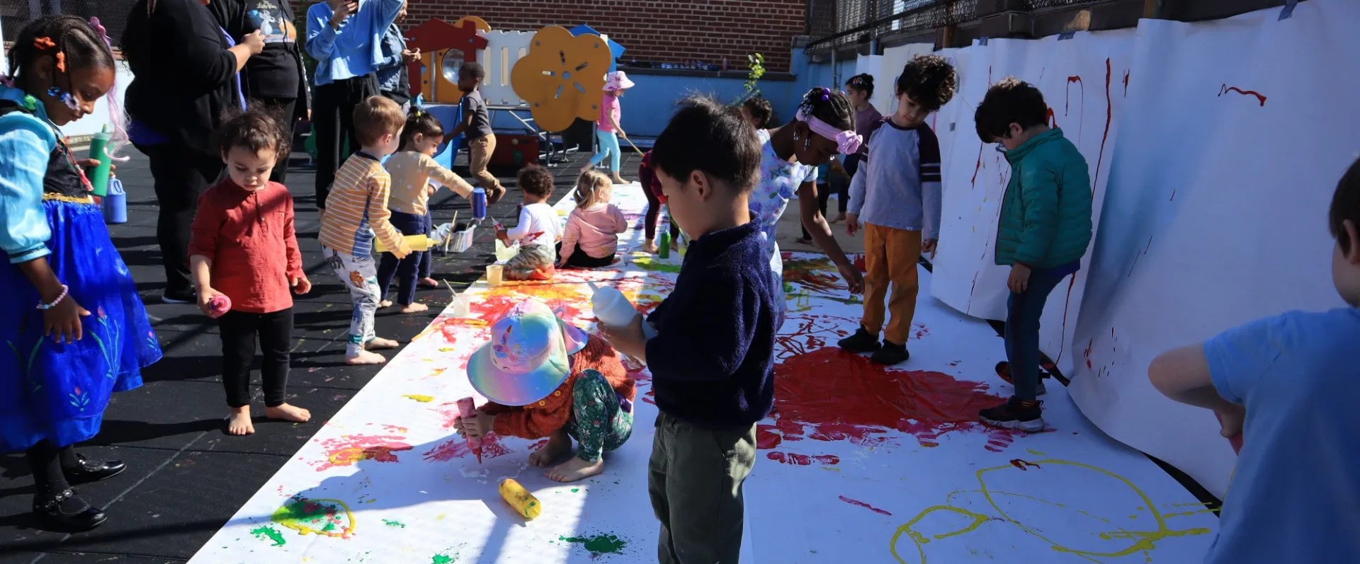 The school paints!