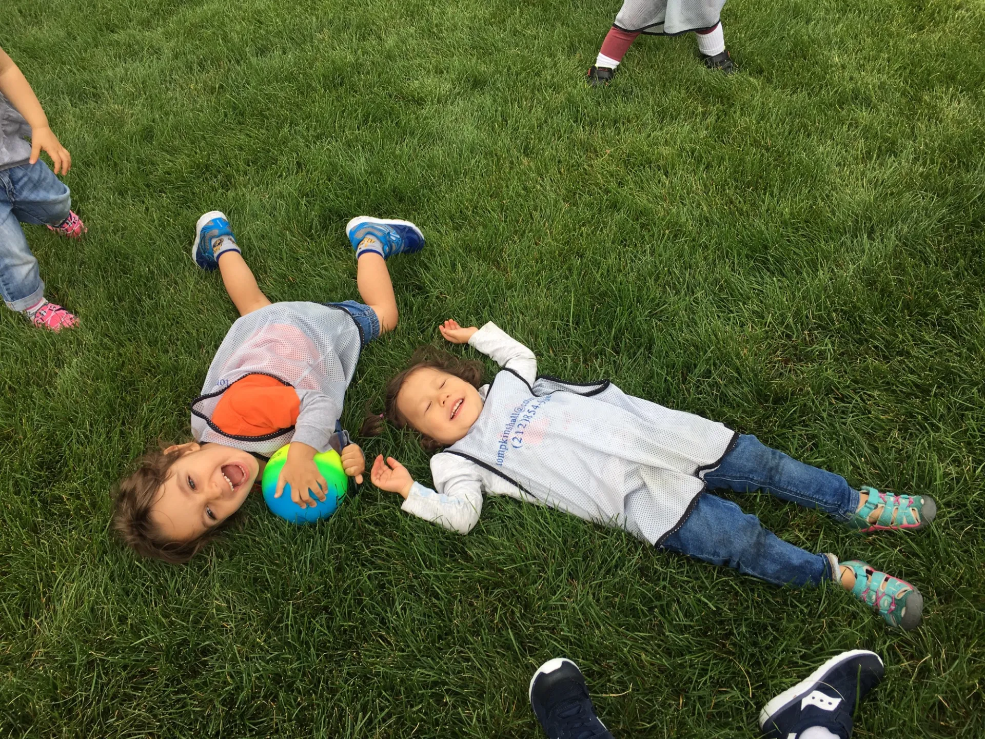 playing in the grass